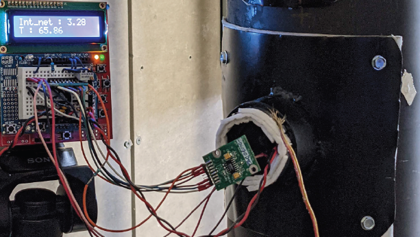 Prototype en développement du capteur de particules développé pour SBI